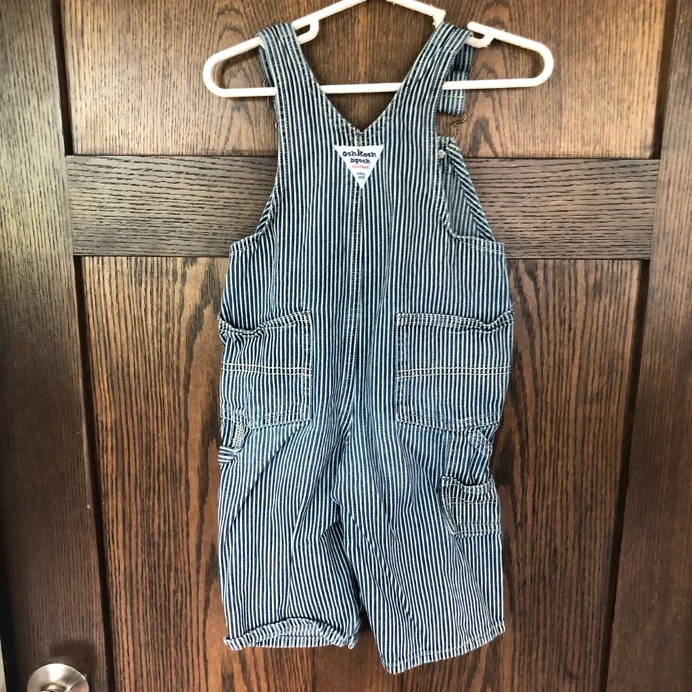 Oshkosh bgosh railroad stripe overalls 12m